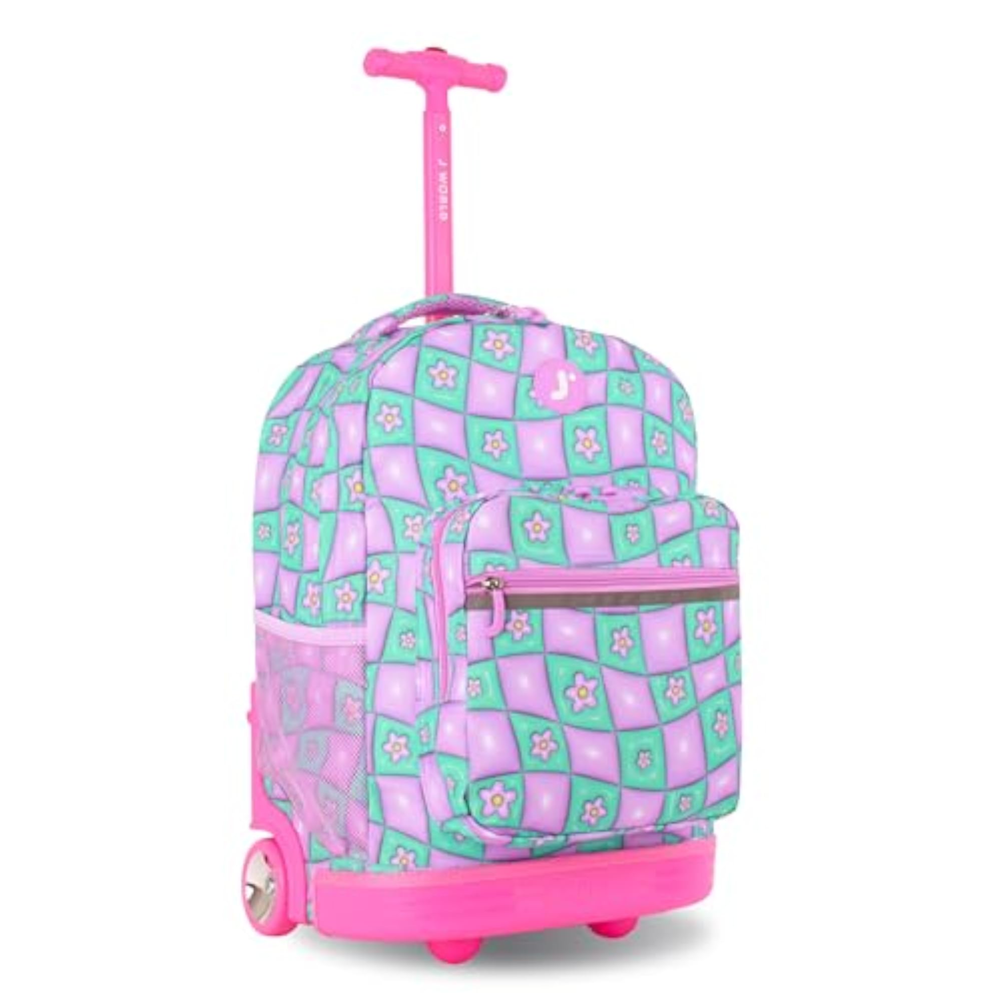 J Sunrise Kids Rolling Backpack for Girls