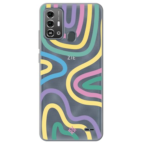 Movilshop Funda para [ ZTE Blade A53 Pro ] Artístico [ Delineado Tonos Pastel ] de Silicona Flexible Transparente Carcasa Case Cover Gel para Smartphone.