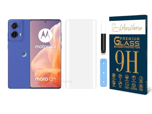 Image of GlassVerse UV Tempered Glass Screen Protector - Pack Of 1 | 3D Curved Edge | 9H Hardness | Full UV Glue with UV Light | Anti-Scratch | Case Friendly | HD Clear. (6.67 Inches)