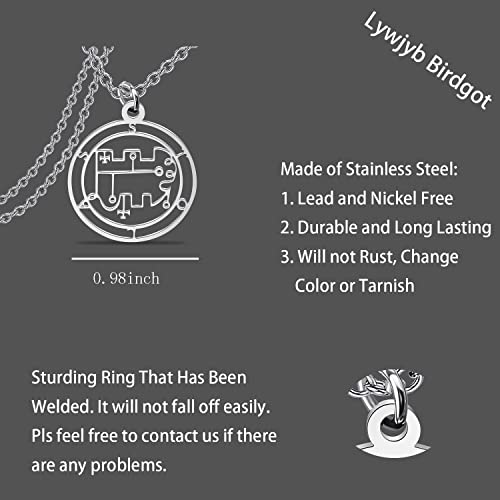 Lywjyb Birdgot Seal Sigil Necklace Medallion Occult Demon Solomon Witchcraft Gifts2