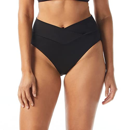 COCO REEF Serene Cross Over Bikini Bottoms for Women with High V Waistband and Tummy Control