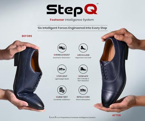 Image of LOUIS STITCH Derby Formal Shoes for Men | Lace-Up Cap Toe | Ideal for Business, Casual, Parties (RGCTBB)