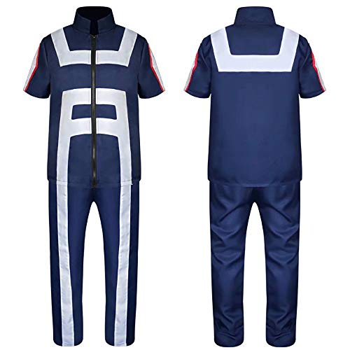 JiangJie Kawaii Anime Cosplay My Hero Academia Gymnastics Uniforms Costume,Bnha Mha My Hero Academia Cosplay UA Gymnastics Uniform Costume, Izuku Midoriya Training Suit Uniform