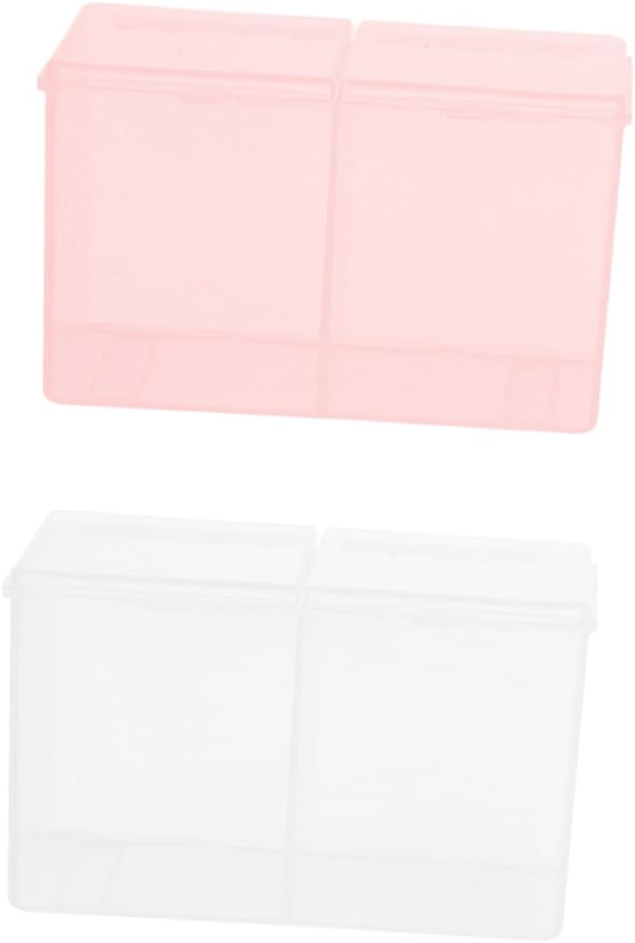 STOBAZA 10pcs Cotton Pad Storage Container Capacity Organizer Box for Desktop Lidded Cotton Pad Holder Lid for Beauty Products