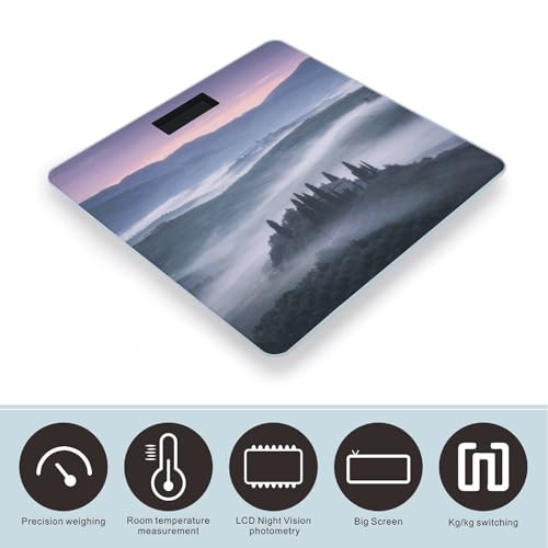 Báscula Digital de Baño con Pantalla LCD y Vidrio Templado miniatura 3