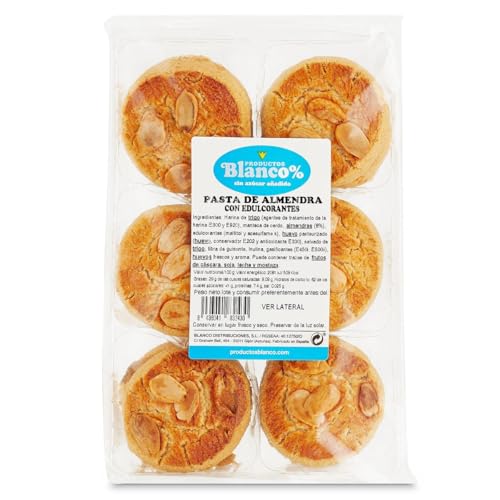 Pastas de almendras sin azúcar añadido Productos blanco 400 g