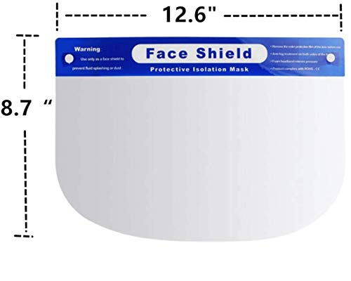 Dearskin 850005863366 2 Pcs Reusable Face Shield, Plastic Safety Face Shield Adjustable Transparent Full Face Anti-Spitting Protective Mask Hat Protect Eyes And Face Protection thumb #3