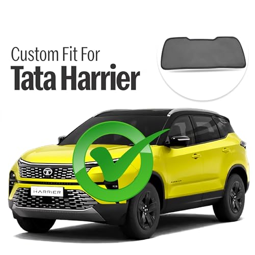 Image of Autofact Dicky Curtain for Tata Harrier| Custom Fit Rear Windshield Sunshade | UV & Heat Protection | Foldable Mesh | Privacy & Cooling Car Accessory