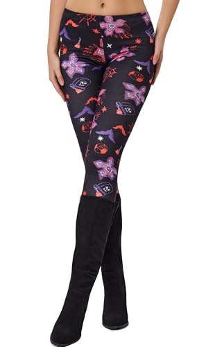 Image of sissycos Women's 80s Leggings Neon Artistic Splash Printed Buttery Soft Stretchy Pants