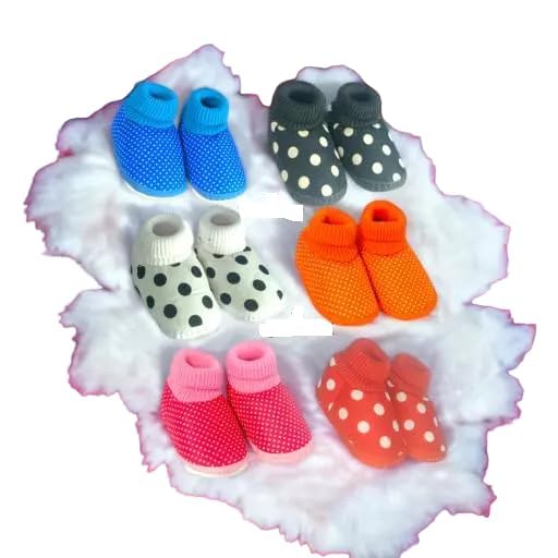 SHRI BANKEY Bihari Collection Unisex Newborn Baby Booties First Walking Shoes Sandals Footwear 0-12 Months (Set of 6) Color As Per Available (3-6 Months) (B0CR6PH2DW) Amazon Price History, Amazon Price Tracker