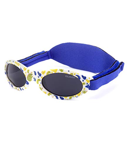 Kiddus Gafas de sol PREMIUM POLARIZADAS para bebé, niño y niña. 0 meses a 2 años. UV400 100% protección rayos UVA y UVB. Suave puente de SILICONA para la nariz. Banda ajustable de NEOPRENO