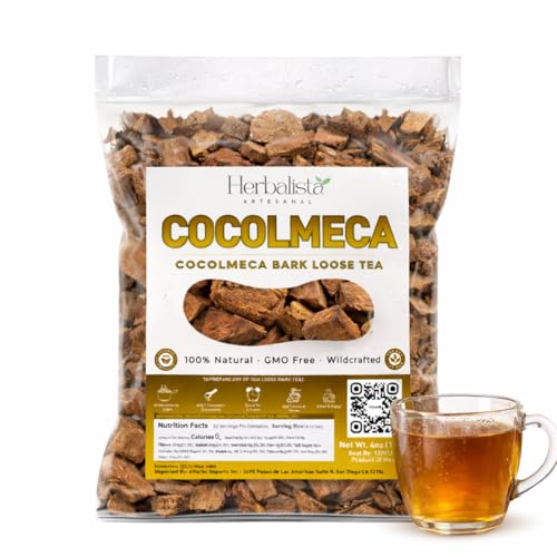 Herbalista Cocolmeca Bark Loose Herbal Tea 4 oz Wildcrafted Natural Botanical Bark Tea Traditional Herbal Infusion Non-GMO Plant-Based Tea Product of Mexico