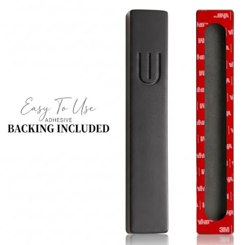 Image of SURI Mezuzah for Door with Scroll - 7 Inch Modern Mezuzah Case with Non Kosher Scroll Included, Fits up to 6 inch Scroll, Easy Adhesive Installation, Gift Box Included