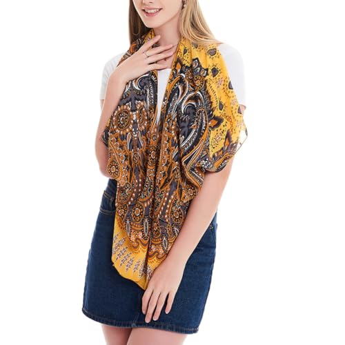 Tofficu Chal Sencillo y Atractivo para Mujer, Tejido de Gasa Transpirable, Fácil de Lavar, para Cubrirse en Exteriores y Eventos Casuales, 74 X 80 CM