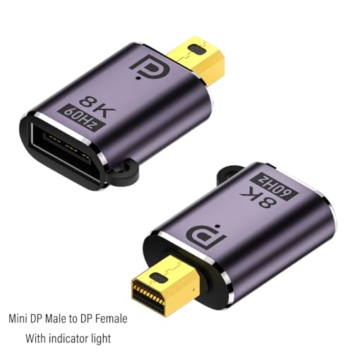 2 adaptadores Mini DisplayPort macho a DisplayPort hembra miniatura 3