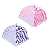 ELAYARD 2Stücke Premium Lebensmittelabdeckung Faltbare Nahrungsmittelzelt Abdeckung für Insekten und Staubschutz für Küchenaufbewahrung