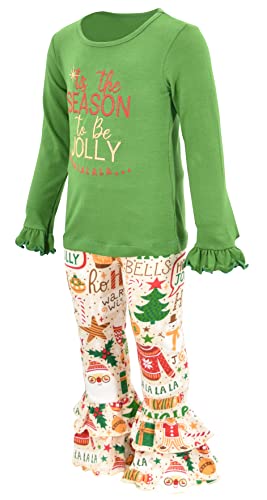Image of Unique Baby Long Sleeve with Ruffle Leggings for Girls Kids Toddler Clothing Set Outfit