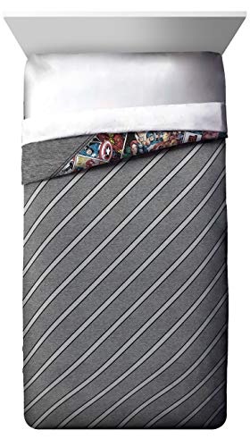 Jay Franco Marvel Comics 80Th Anniversary Twin Comforter & Sham Set - Super Soft Kids Reversible Bedding - Fade Resistant Microfiber (Official Marvel Product) #TOP3