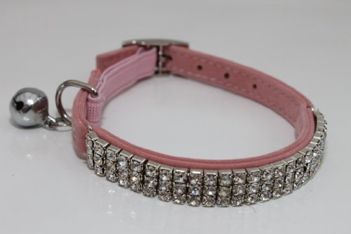 Collare per gatti rifinito con strass, elastico di...