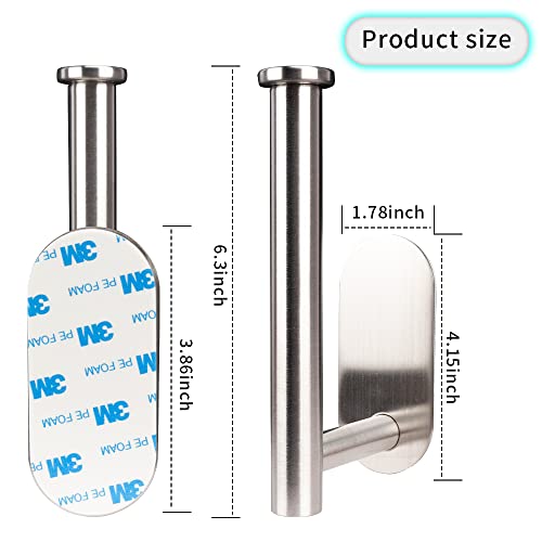 3 Pack Hat Rack For Baseball Caps, Multi-Function Hat Storage Organizer Hanger, Self Adhesive Stainless Steel Hat Holder Paper Towel Holder For Closet Door Bedroom Bathroom Laundry (Silver) #TOP1