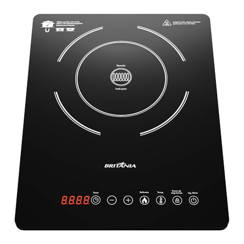 Cooktop de Indução Britânia BCT14P 10 Níveis Bivolt glide