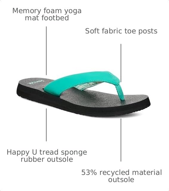 Image of Sanuk Yoga Mat II | Flip Flops for Women | Yoga Sandals For Women | Women's Beach Sandals | Memory Foam Footbed