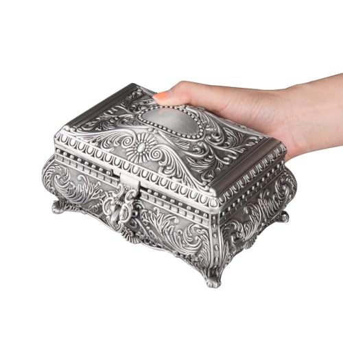Feyarl JB0104 Vintage Jewelry Trinket Box Earring Ring Treasure Chest Case Necklace Organizer Storage Keepsake Box thumb #6