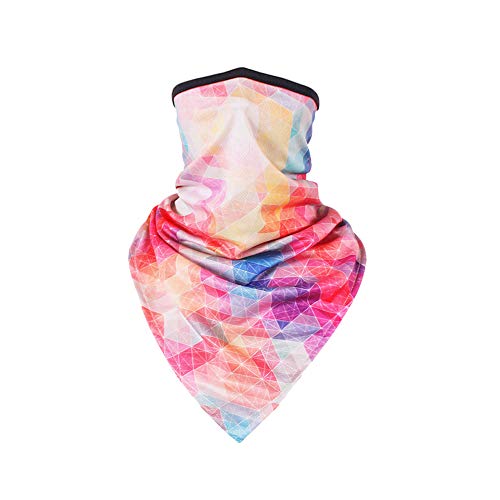 TClian Women's Face Mask Sun Protection Fashion Colorful Print Half Face Mask Neck
