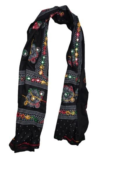 Image of Dupatta for Women | Multicolour Marble Dyed | Light Scarf with Fringe Ends
