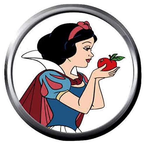 Classic Disney Characters Snoopy Pooh Smurf and More 18MM - 20MM Snap Jewelry Charm (Snow White Apple)