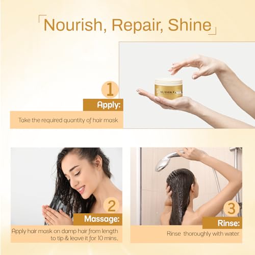 Image of Yuthika Professional Vertix Hydrolyzed Keratin Hair Mask for Women & Men (500ml), Deep Nourishment & Strengthen Dry & Damaged Hair