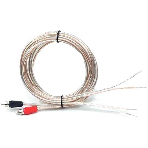 GaoZhuo 2-Pack RCA Male to Speaker Wire Adapter Cable, 18 AWG 6 feet - Black/Red, Audio Video Conversion for Amplifiers and Audio Receivers Cover