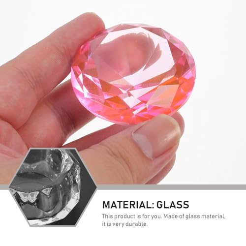 Vaso de cristal para esmalte de uñas con tapa rosa miniatura 3