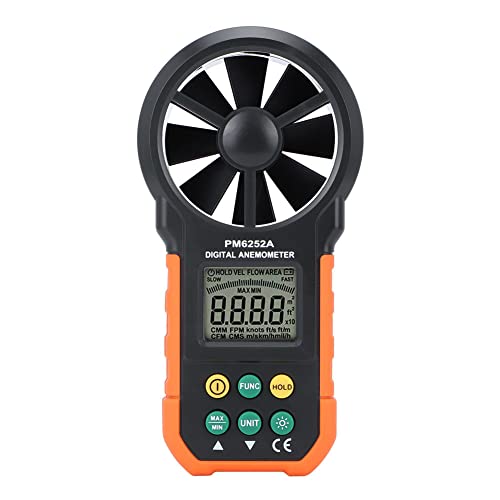 Anémomètre numérique portable avec écran LCD rétroéclairé pour mesure précise