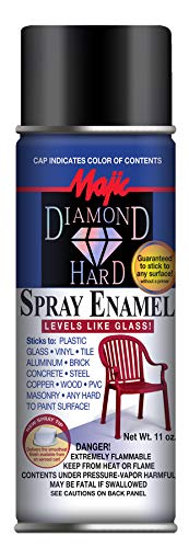 Majic Paints 178841 8-21501-8 Hard Spray Enamel Paint, Aerosol, Gloss Black