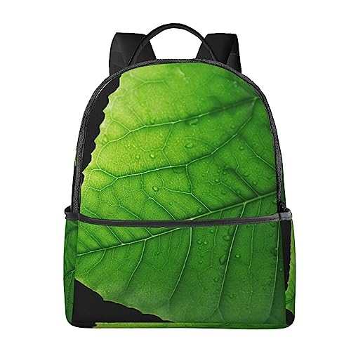 Sac à dos d'affaires et ordinateur BAFAFA imprimé feuille verte noir