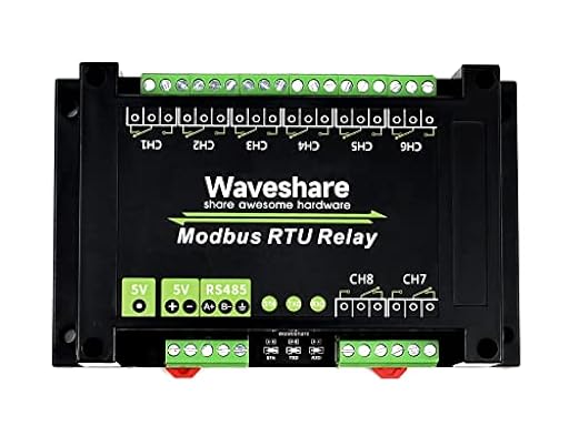 Waveshare Industrial Modbus RTU Relay Module 8-Ch Relay with RS485 Interface Multi Isolation Protection Circuits for Industrial Control Equipments | Ya disponible en tu tienda friki favorita! En mundofriki.es!