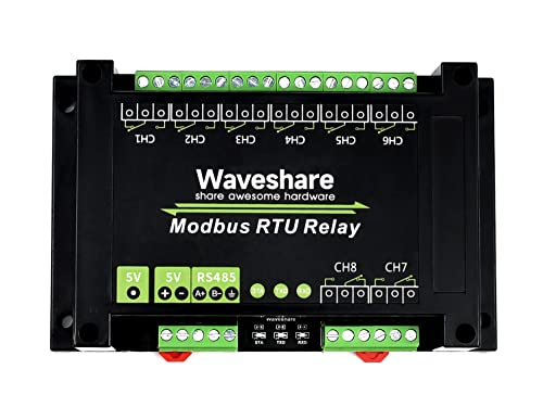 Waveshare Industrial Modbus RTU 8-ch Relay Module with RS485 Interface Multi Isolation Protection Circuits Comes with an ABS Enclosure by waveshare - Used condition - US$36.70