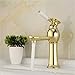 Bathroom Faucets Golden Finish Mixer Taps Single Hole Washbasin Faucet Washbasin