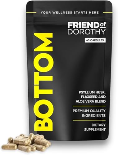 FRIEND OF DOROTHY Bottom Fiber Supplement for Effortless Prep Time - Helps Promote Digestive Regularity - Psyllium Husk Based - for Men Who Bottom - 45 Capsules