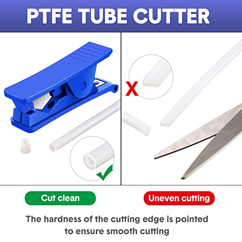 Image of 9 Pieces PTFE Plastic Tubing Cutter Hose Tube Cutter Pipe Accurate Tube Cutting Tool for Nylon PVC PU Tubing and Hose Cut up to 3 /4 Inch OD (Blue)
