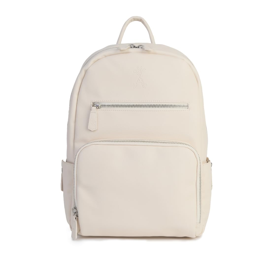 Gigil Unisex Infant Sand Beige Bloom Changing Backpack For Newborn Baby Essentials - Modern Portable Diaper Baby Bag For Parents With Changing Mat, Adjustable Straps 9 Compartments And Insulated Pockets (Sand Beige)