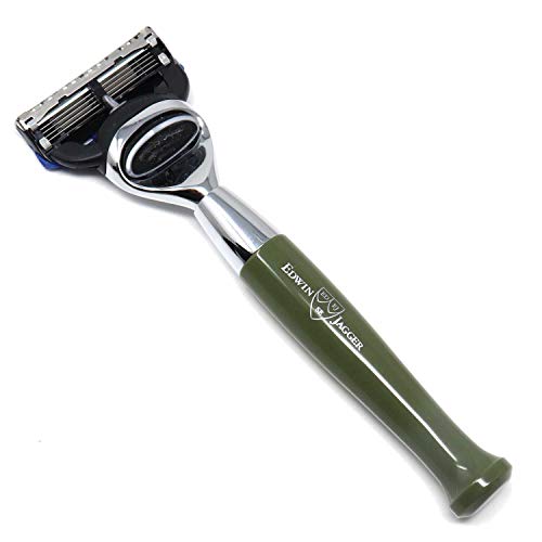 Edwin Jagger Diffusion 72 Series – Gillette Fusion Proglide Maquinilla de afeitar cromada, color verde