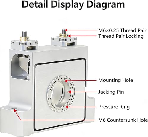 Hochpräzise optische Objektivhalterung für 6–11,5 mm, verstellbare Aluminiumlegierung, geringe Gasabgabe, ideal für Vakuumanwendungen und Hochleistungs-Optik