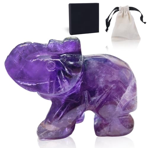 Tutukyle Amethyst Elefanten 1.5in Natürlich Figur Decoration,...