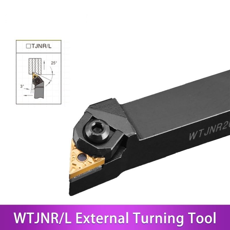 1pc WTJNR2020K16 WTJNR1616H16 WTJNR2525M16 External Triangul Turning Tool Holder TNMG Carbide Inserts Lathe Cutting Tools(WTJNL1616H16,No Insert)