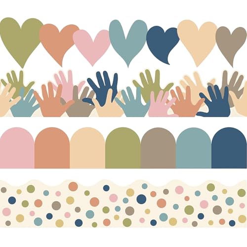 131 ft Display Borders, 4 × 10 m Bulletin Board Borders Classroom Display Border Rolls for Displays Classroom Decoration for School Office Home Theme Party