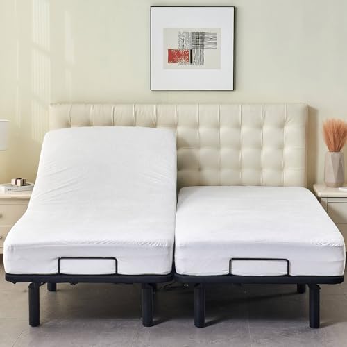 Protector de colchón Split California King impermeable de bambú para cama articulada de dos plazas 5