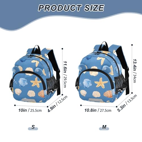 Kid's Backpack for Boys & Girls Toddler Bag Shell Pattern Backpack with Safety Leash2