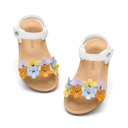 Image of PHIRAMIN Toddler Flower Girl Sandals - Girl Dress Shoes Toddler Little Kid Wedding Party